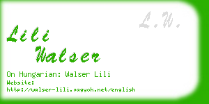 lili walser business card